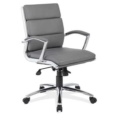Officesource Merak Collection Executive Mid Back with Chrome Frame 1505VGR